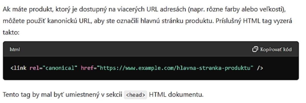 kanonická URL